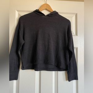 Old Navy Black Hooded  Sweater Girls Size L 10/12